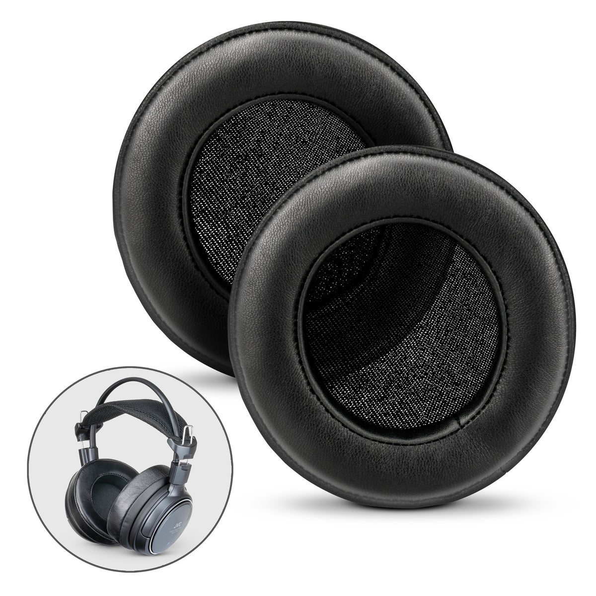 Sheepskin Leather Memory Foam Ear Pads - Replacement Cushions For Over-Ear HiFi DJ Headphones